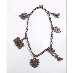 Amour Bronze Charm Bracelet