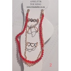 Anklet and Toe Ring Set