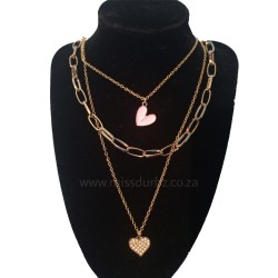 Heart Pendant Layered Necklace