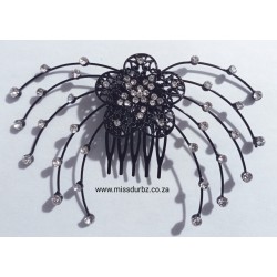 Rhinestone Studded Spider Hair Comb