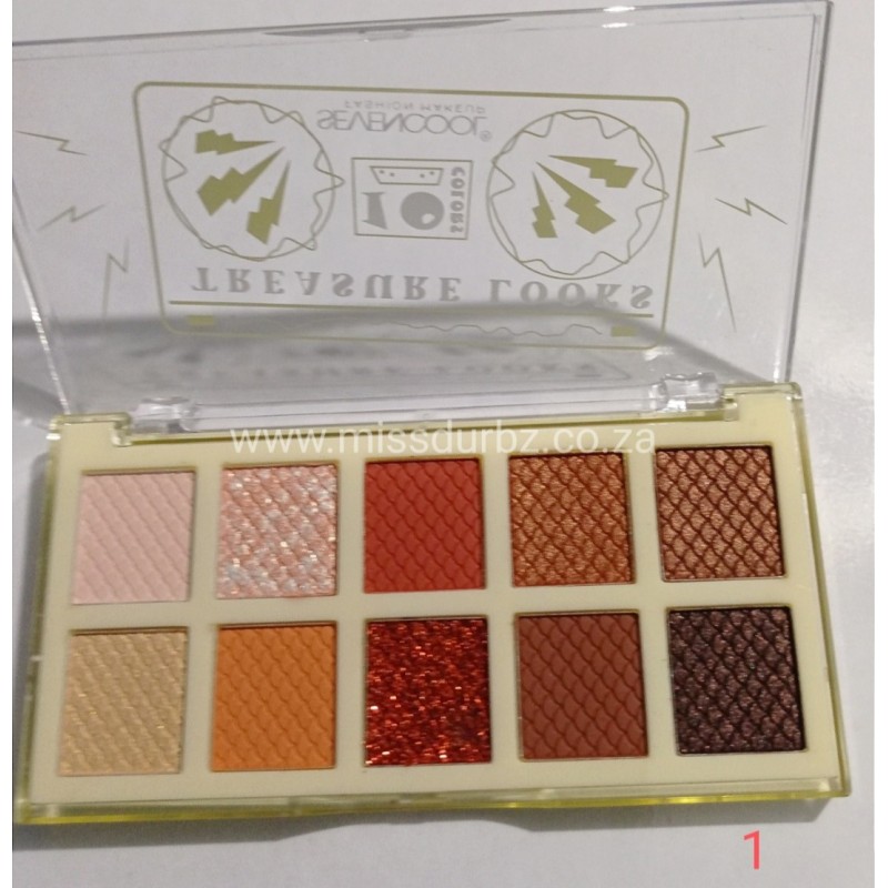 Seven Cool Treasure Looks 10 Colour Makeup Palette