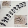 10pc Fashion Ring Set Black