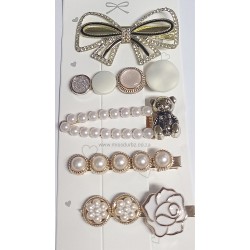 5pc Fancy Hair Clip Set