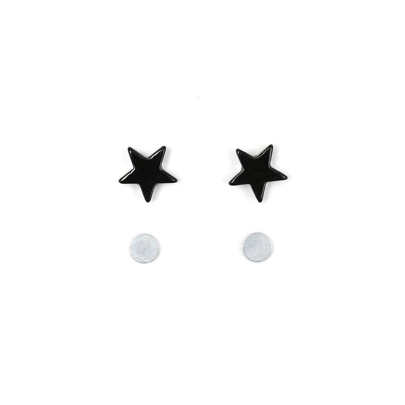 Black Star Magnetic Earrings