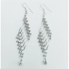 Silver Diamante Drop Earrings