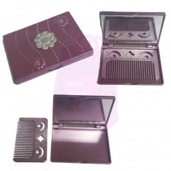 Compact Mirror with Comb - Blue