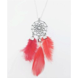 Dream Catcher Feather Necklace