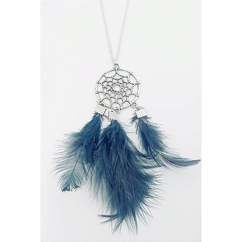 Dream Catcher Feather Necklace