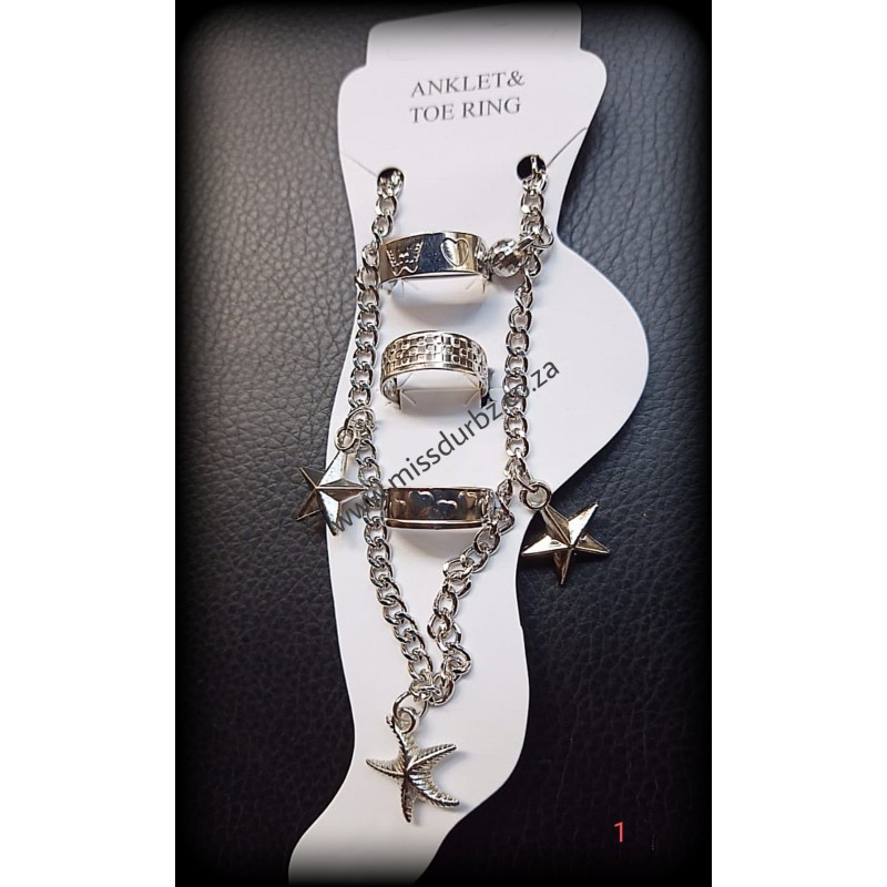 Anklet and Toe Ring Set