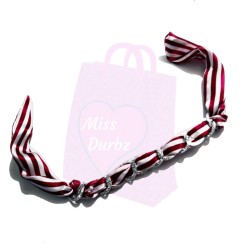 Twisted Chain Wired Hair Band - Stripes