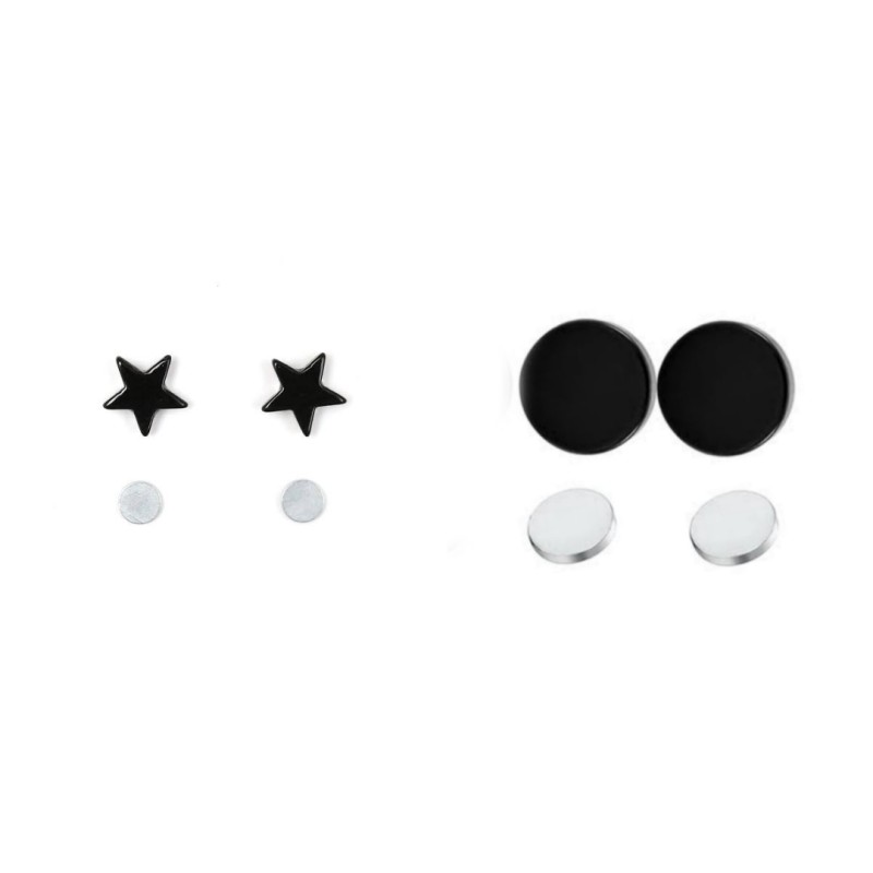 Black Magnetic Earrings - Assorted