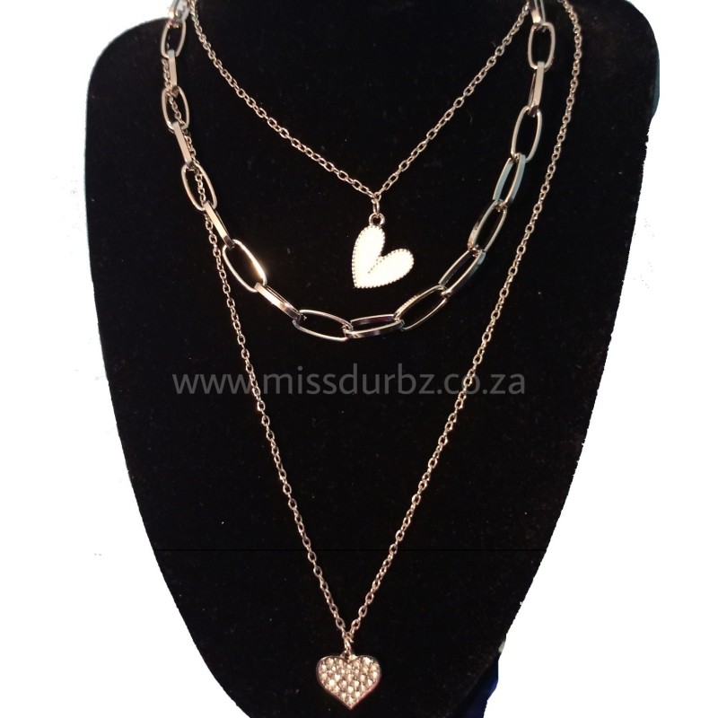 Heart Pendant Layered Necklace