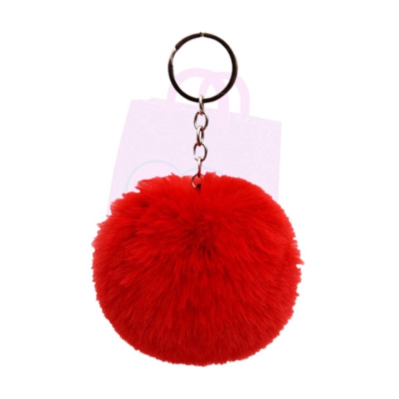 Fluffy Pom Pom Keyring 