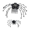 Rhinestone Studded Spider Hair Comb