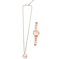 Rose Gold Watch and Chain Set