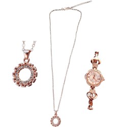 Rose Gold Watch and Chain Set