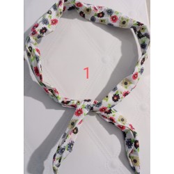 Floral Print Wire Scarf Headband