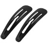 Snap Hair Clip Black - Large (10 Pack)