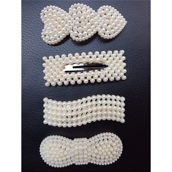 4pc Pearl Hair Clip Set