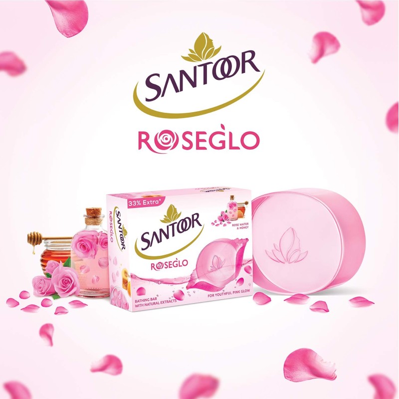 Santoor Roseglo Soap