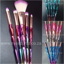 5pc Diamond Handle Makeup Brush Set